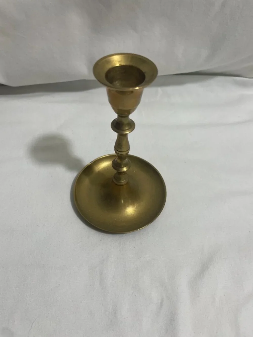 Vintage Solid Brass Candlestick Holder Made in India Single Taper Candle 5.5